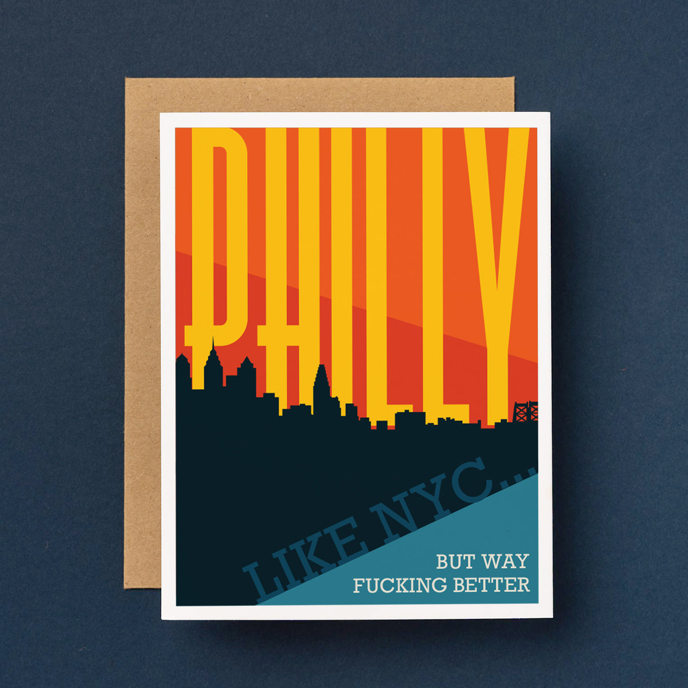 Philly VS NYC Greeting Card